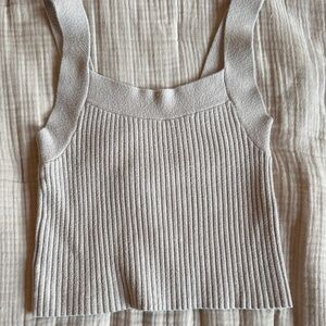 Abercrombie & Fitch Cream Ribbed Camisole